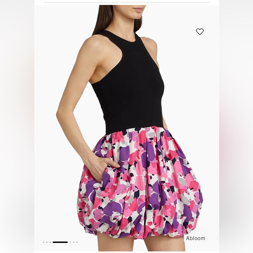 SWF C’est La Vie Singlet Bubble Mini Dress in Ablom Pink and Purple. Size XS